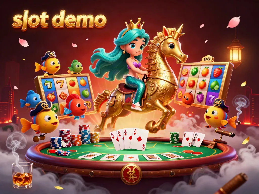 Play exciting slot demo with vibrant mermaid and seahorse scene filled with jackpots and poker elements.
