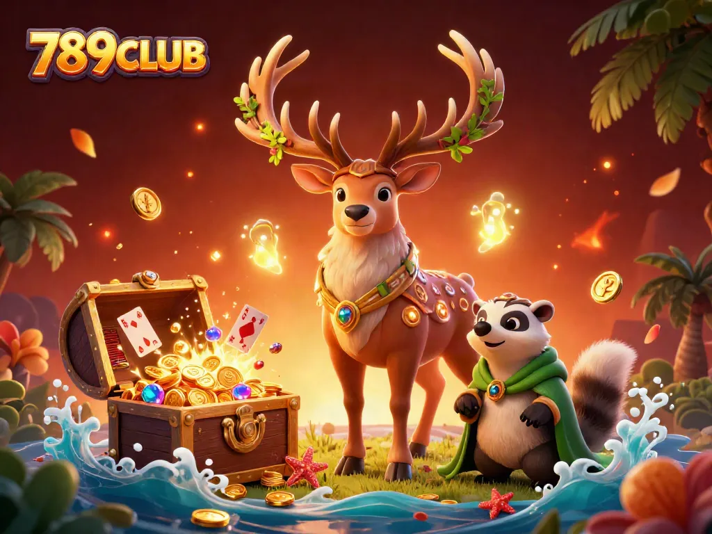 Experience thrilling gameplay at 789CLUB with stunning visuals of jackpot and treasure elements.