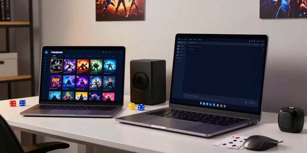 Pengguna menjelajahi POHON4D dalam lingkungan permainan online yang modern.