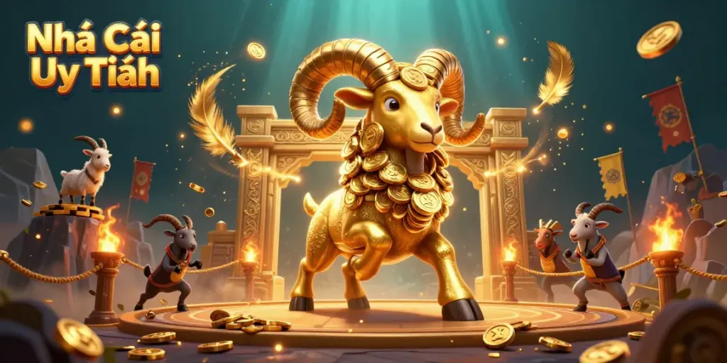 Experience dynamic betting action with Nhà Cái Uy Tín in an immersive 3D casino scene featuring vibrant characters and elements.