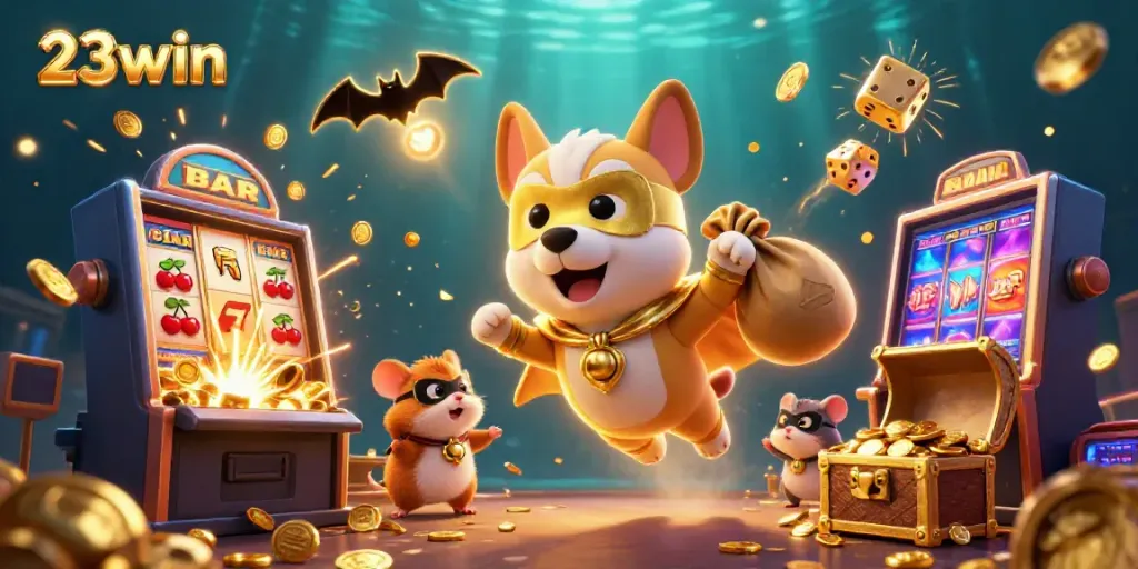 Experience thrilling jackpots at 23win with dynamic casino scenes and engaging characters.