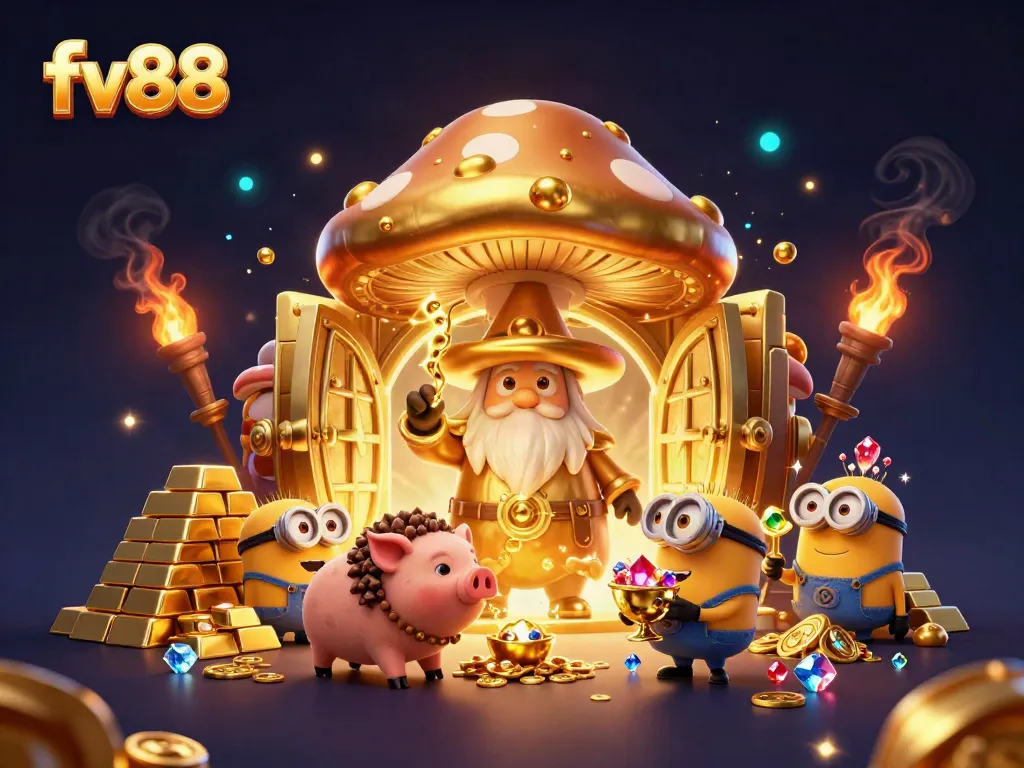 Play and win at fv88 with a magical twist featuring golden treasures, wizardry, and gem-filled fun.