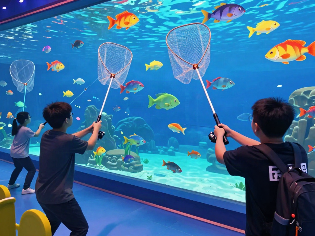 Exciting underwater scene of players engaging in lại là Bắn cá đổi thưởng fishing game, showcasing colorful fish and interactive graphics.