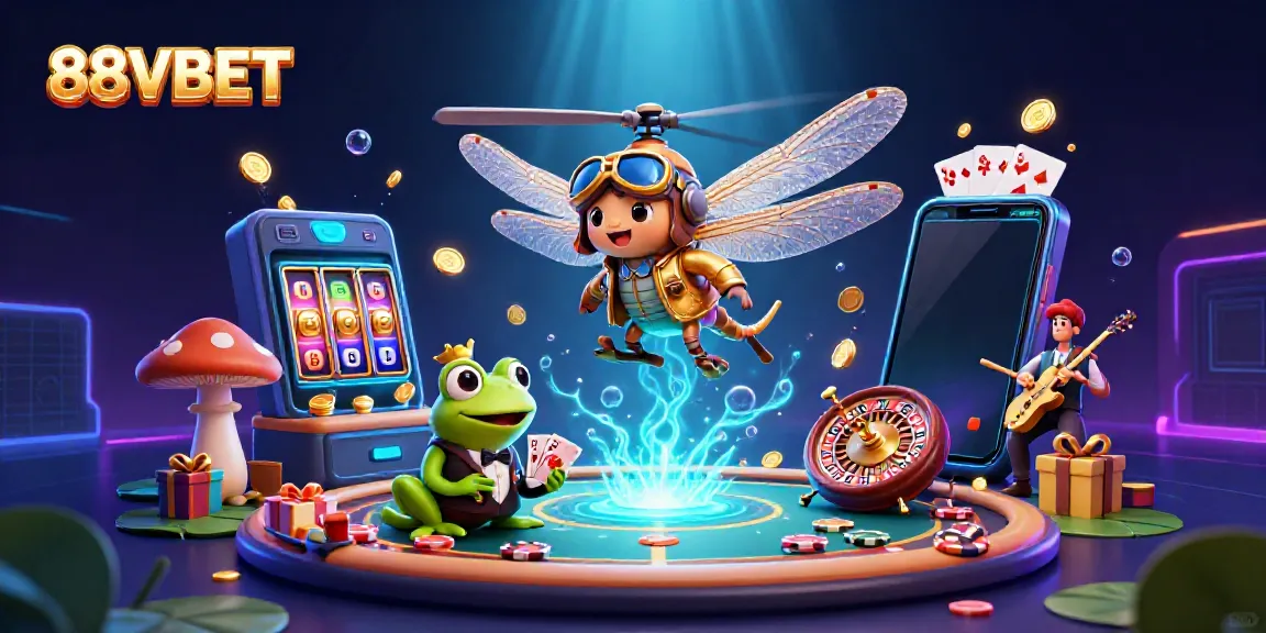 Engage with thrilling games and excitement at 88VBET's unique lily pad casino.
