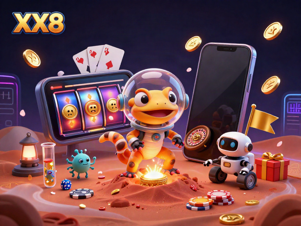 Experience XX8's thrilling Martian casino adventure with colorful games and cheerful alien characters.