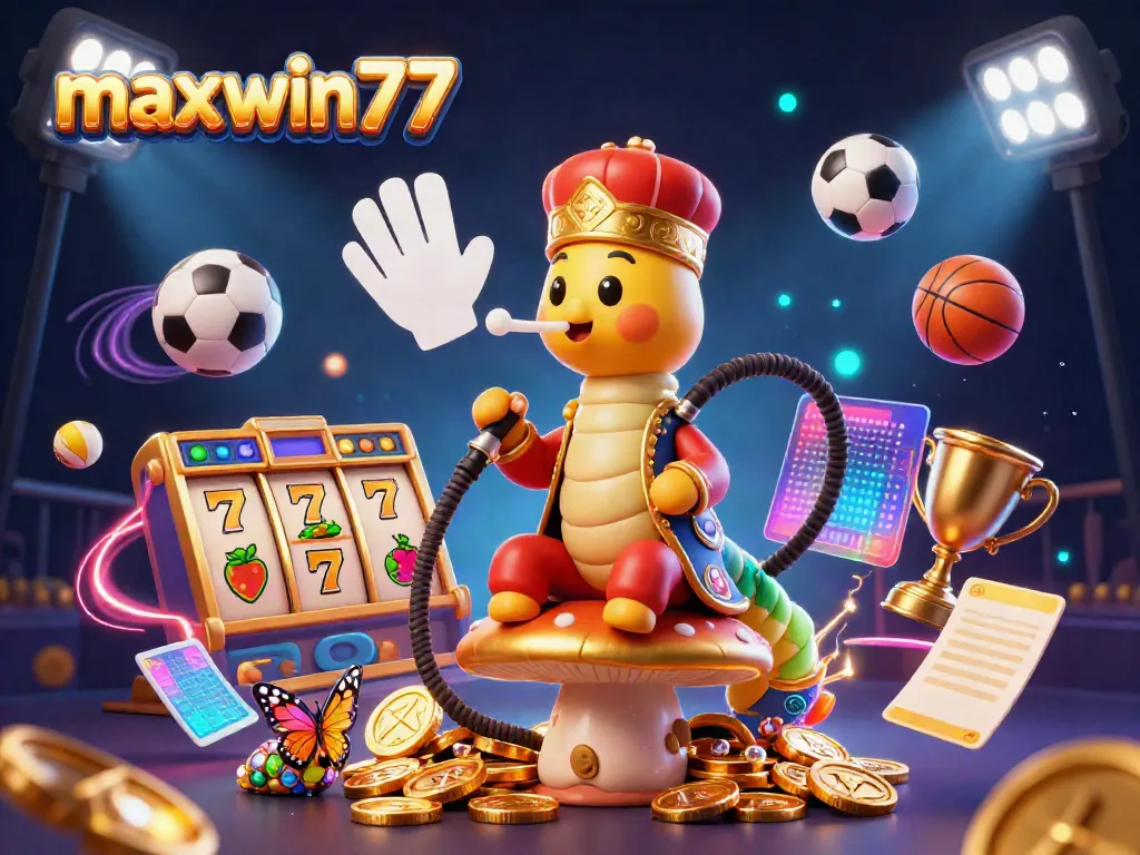 Engage with maxwin77's thrilling slot experience featuring dynamic characters and vibrant casino elements.