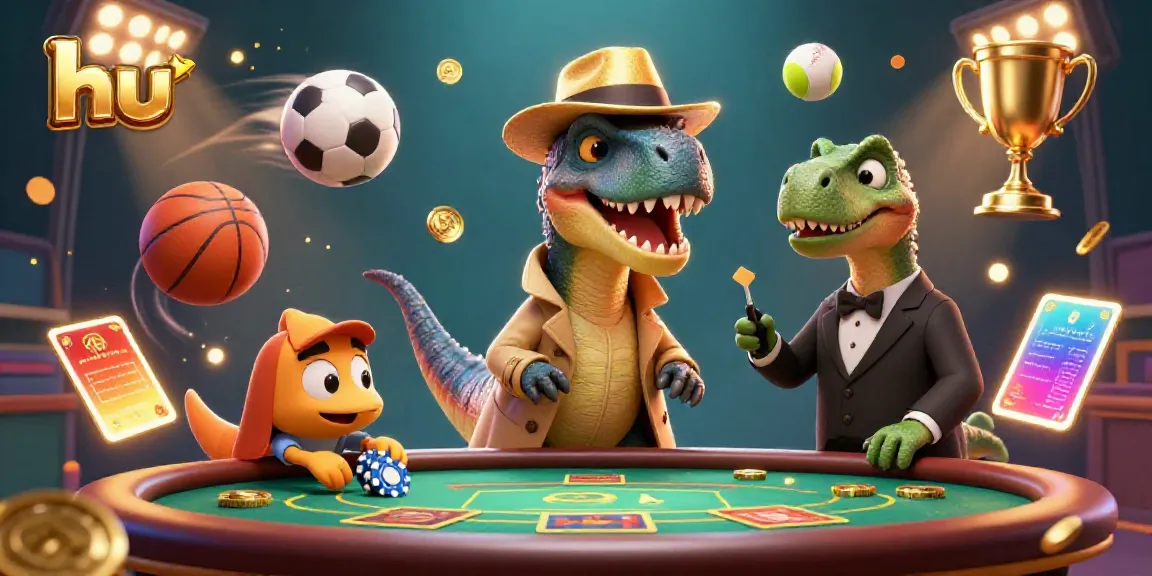 Visit hu for an exciting game scene with a velociraptor card counter and dynamic sports elements.