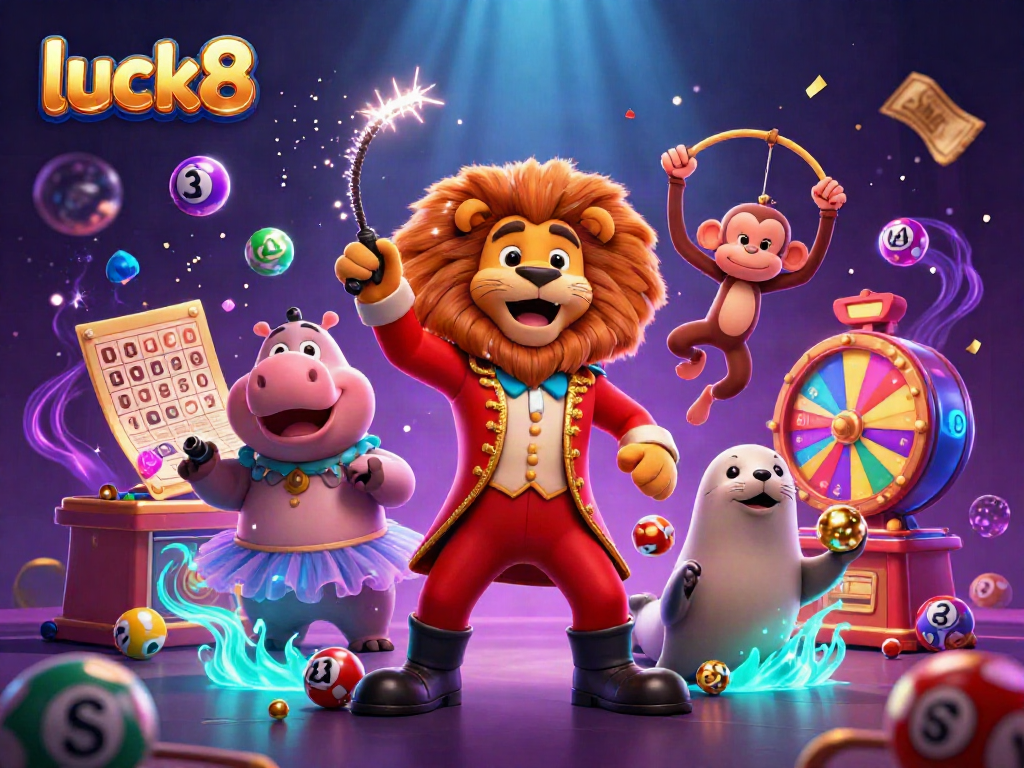 Experience the thrill of winning at luck8 with vibrant casino characters and exciting game elements.