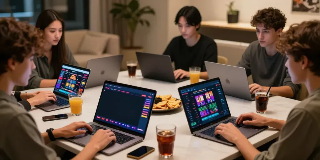 Engaging online gambling experience with Totobet on laptops and smartphones.