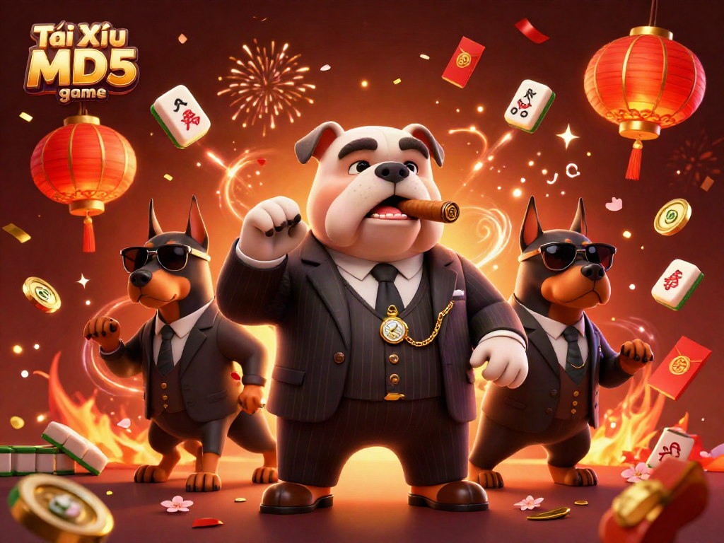 Engage in thrilling gameplay at Tài Xỉu MD5 game with vibrant 3D characters and casino elements.