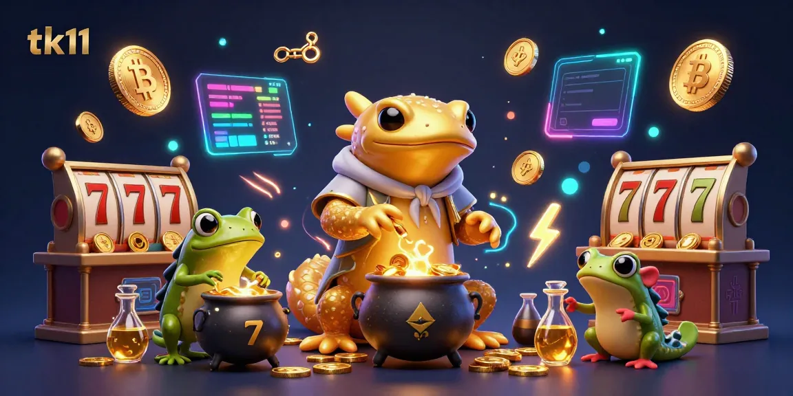 Engage with the exciting world of games at tk11, featuring a golden salamander alchemist and vibrant slot elements.