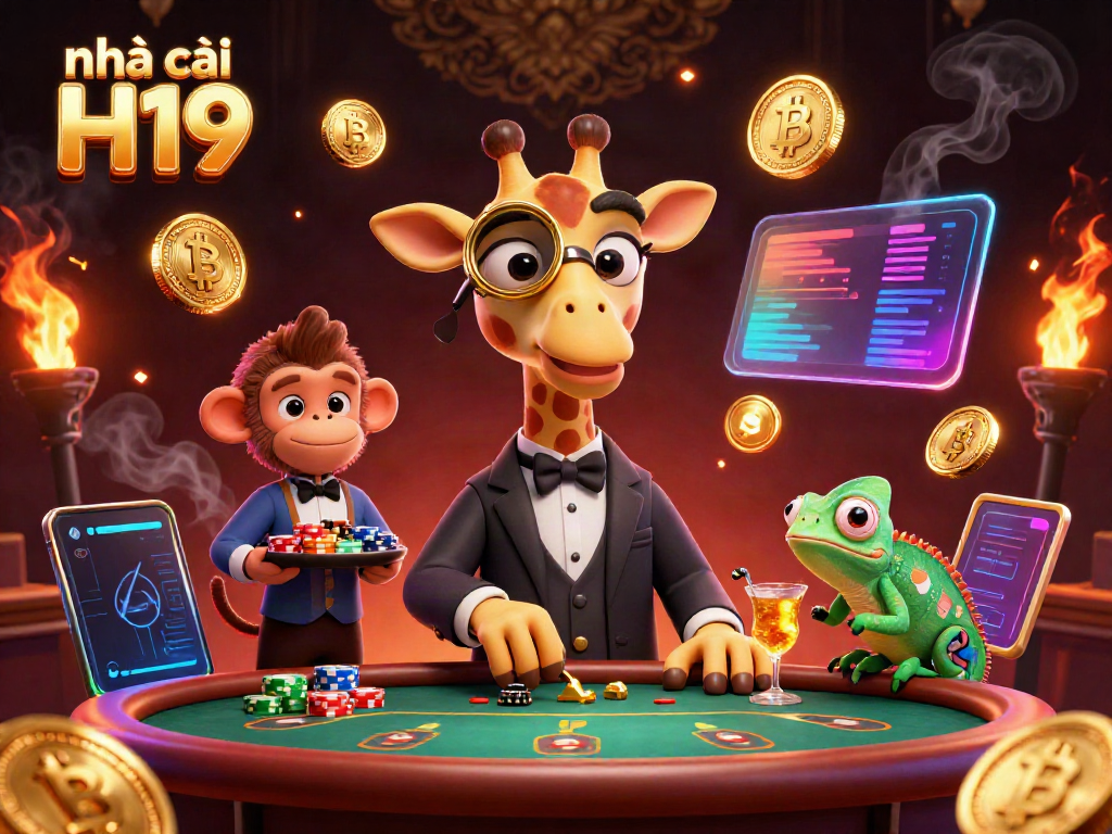 Engage with exciting games at nhà cái H19 while enjoying vibrant casino elements around a unique scene.