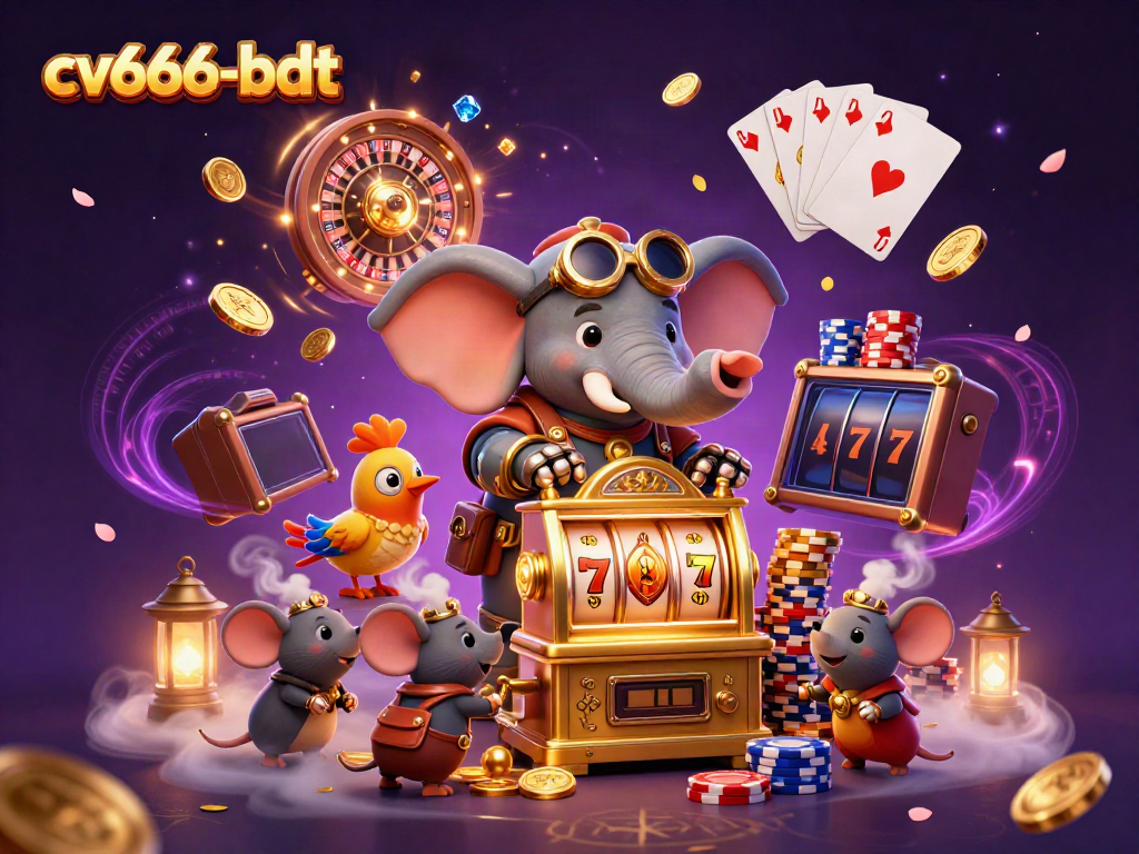 Experience exciting wins with cv666-bdt, featuring engaging slot machines and vibrant casino elements.