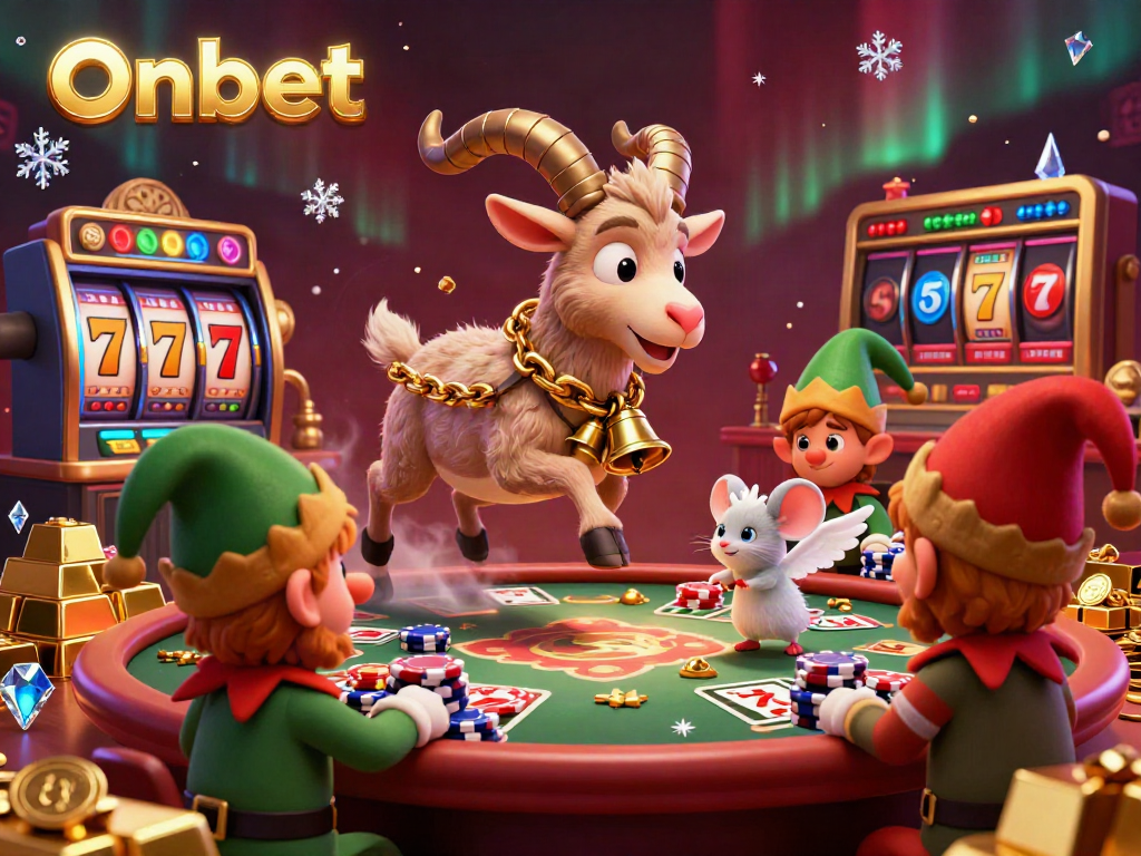 Experience the thrill at Onbet's vibrant casino with dynamic characters and sparkling treasures.