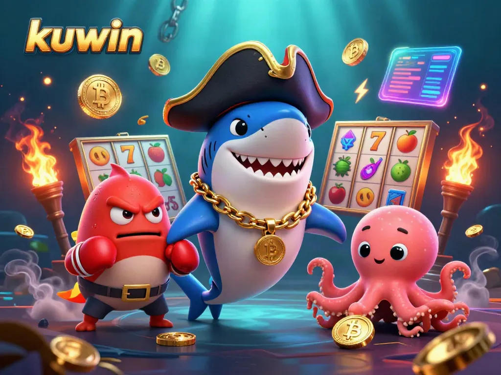 Experience thrilling slot adventures at kuwin with playful characters in an exciting underwater scene.